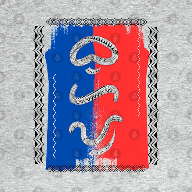 Philippine Flag / Baybayin word Buhay (Life) by Pirma Pinas